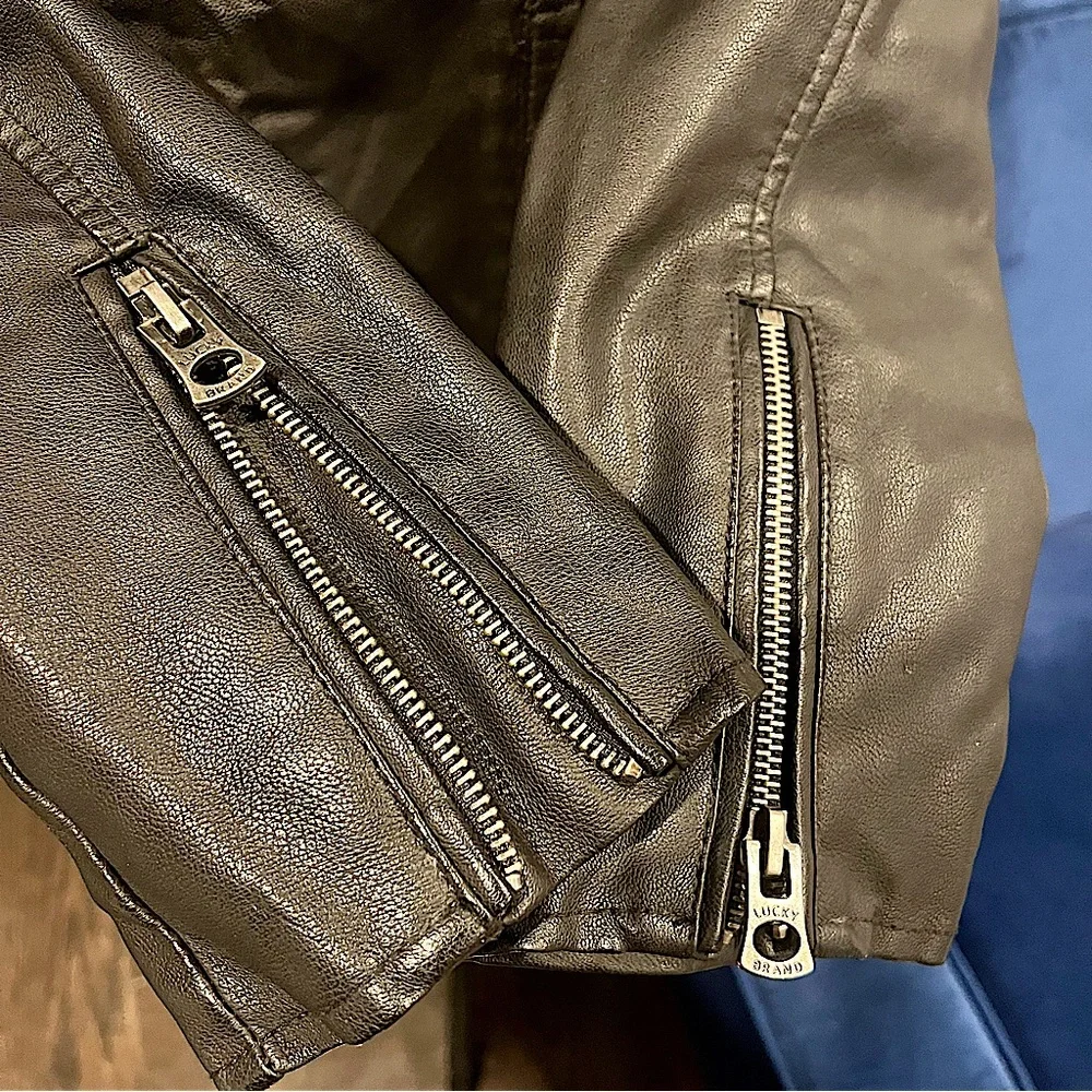 Lucky Brand Faux Leather Vegan Moto Jacket - Picture 11 of 16